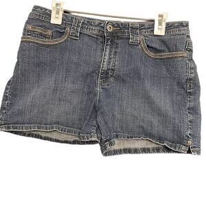 Vintage Y2K Faded Glory Women’s Denim Jean Shorts Stretch High Rise Sz 14